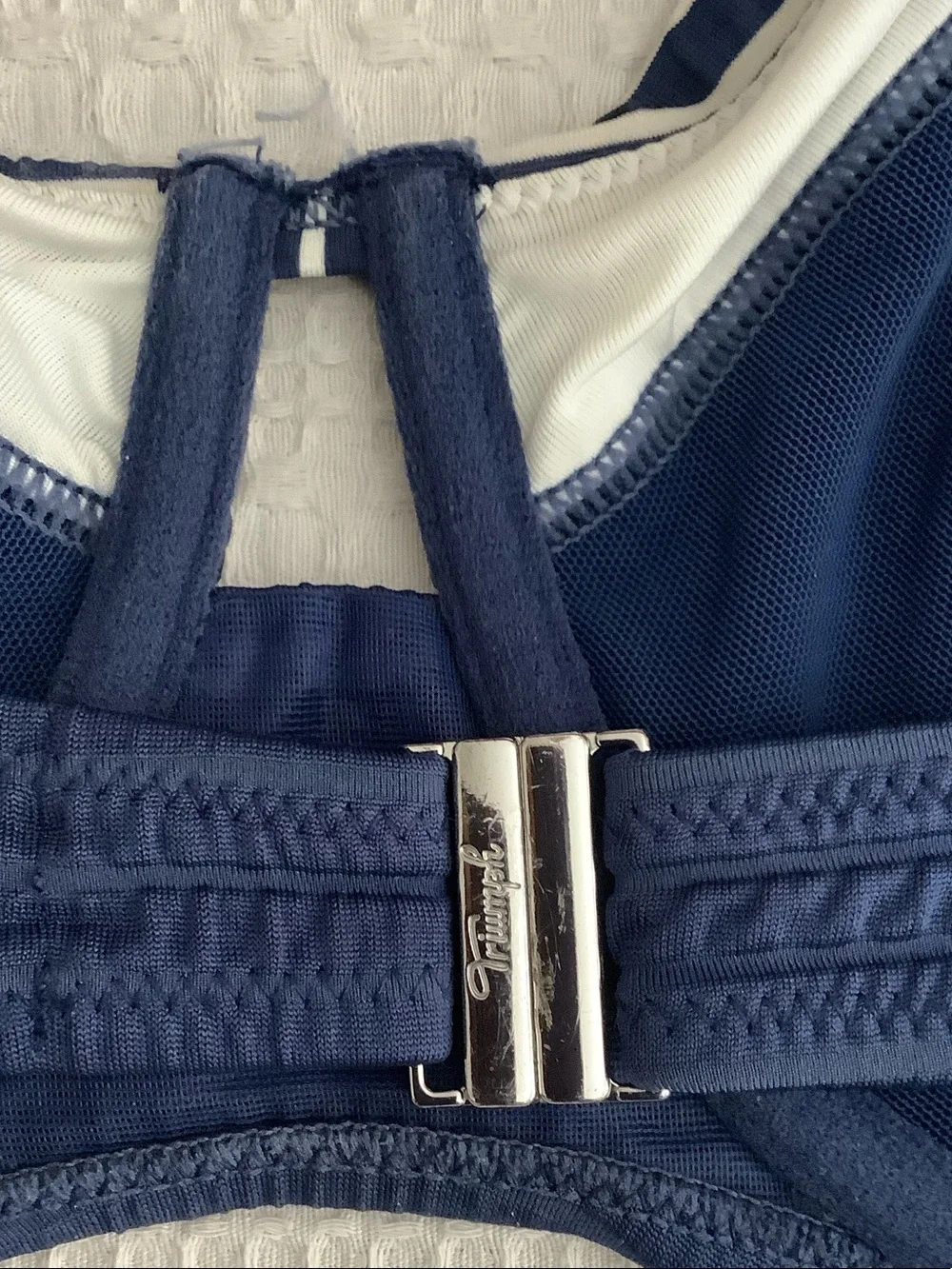 Triumph Navy & White Striped Underwire Bikini Set